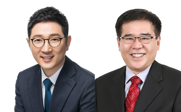 ▲ (왼쪽부터)김우섭 위원장, 김오식 부위원장.