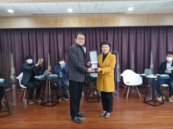 ▲ 사회복지대회에 참석한 송순효 의원.