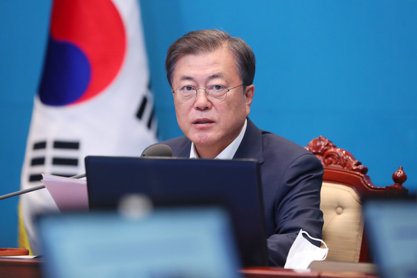 ▲ 발언하는 문재인 대통령.