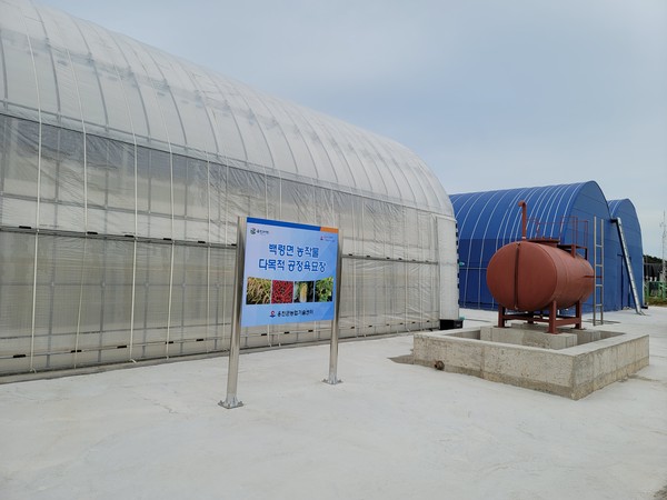 옹진군 백령면 농작물 다목적 공정육묘장 전경