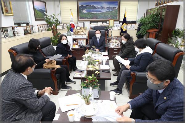 ▲ 성북구의회 새해 첫 의장단 회의.
