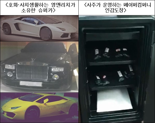 ▲ 국세청에 적발된 탈세 혐의자의 재산. /뉴시스