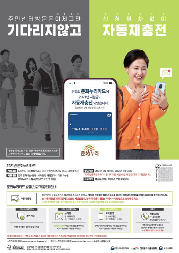 ▲ 문화누리카드포스터.