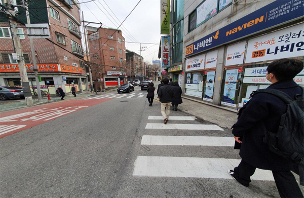 ▲ 보행환경개선사업이 추진될 서대문구 경기대로 모습.