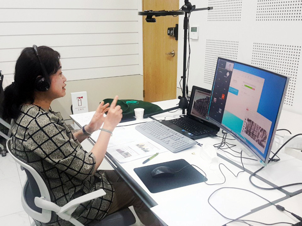 ▲ 온라인 비대면 실시간 수업 수강장면.
