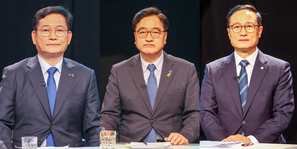 ▲ 당권 도전 송영길·우원식·홍영표 후보. /뉴시스