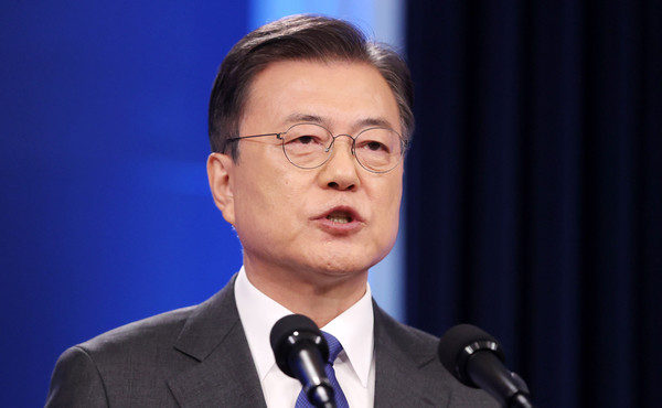 ▲ 취임4주년 특별연설하는 문재인 대통령. /뉴시스