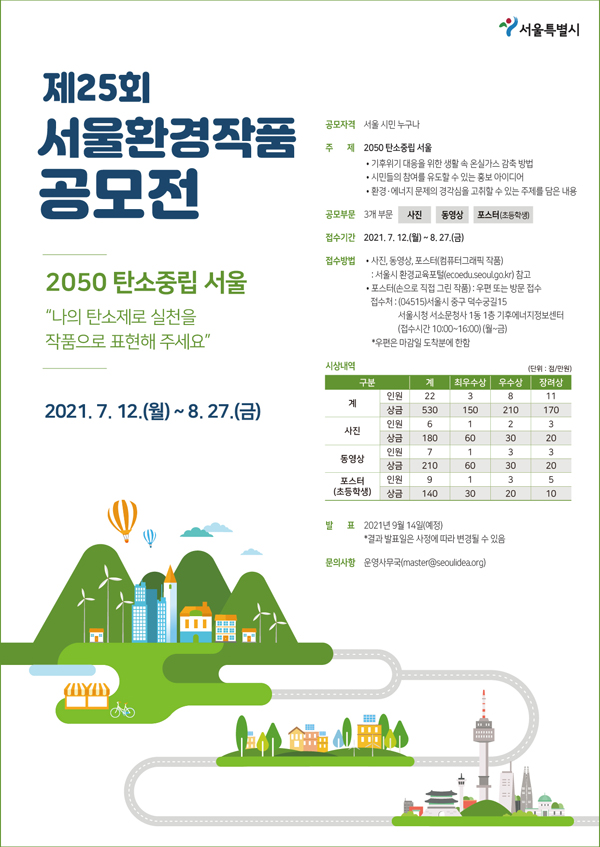 ▲ 제25회 환경작품공모전 종합포스터.