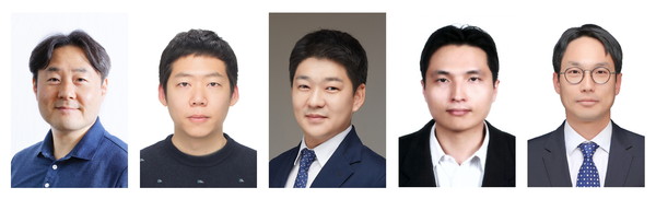 ▲ 2021년 삼성미래기술육성사업 지정테마 연구지원 과제에 선정된 교수진(사진 왼쪽부터 연세대학교 황도식 교수, 서울대학교 송용수 교수, 인하대학교 김민구 교수, 포스텍 최수석 교수, 동국대학교 정권범 교수). /뉴시스