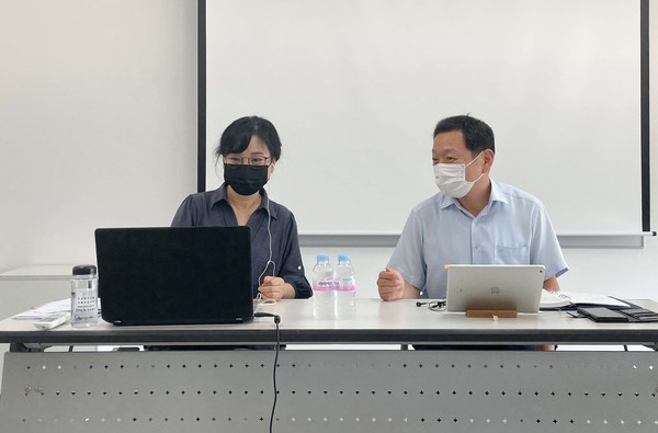 ▲ 수원시립미술관 모니터링단 온라인 보고회.