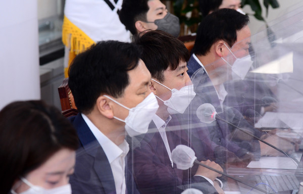 ▲ 이준석 국민의힘 대표가 최고위원회의에서 발언하고 있다. /뉴시스