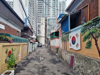 주안6동 태극기 벽화골목