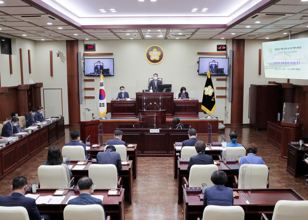 ▲ 제263회 임시회 제1차 본회의 모습.