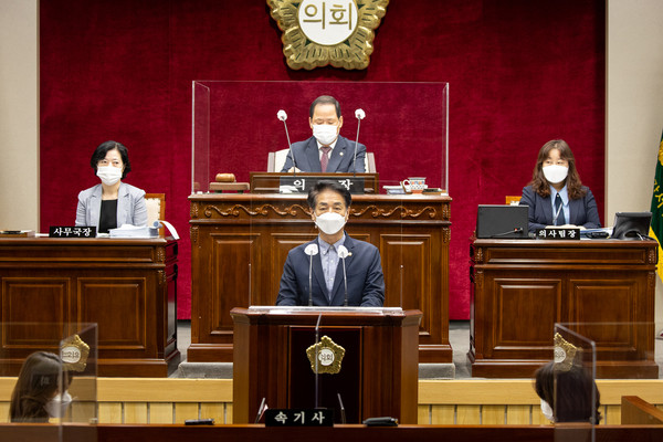 ▲ 신낙형 위원장 5분 자유발언.