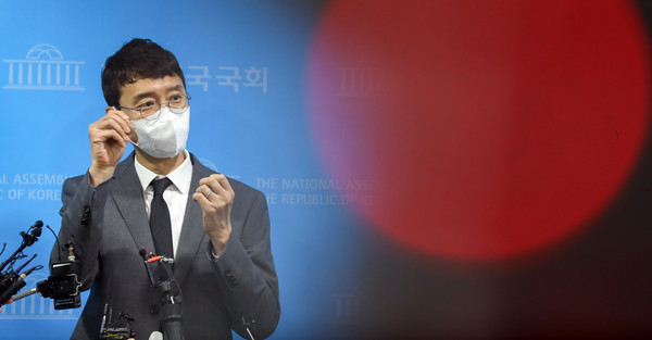 ▲ 김웅 국민의힘 의원 기자회견. /뉴시스