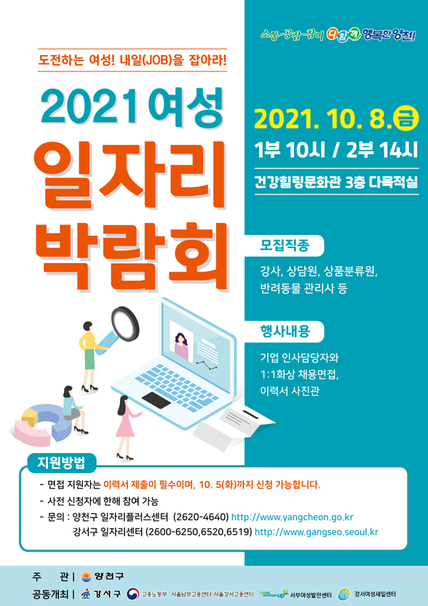 ▲ 2021 여성일자리 박람회 포스터.