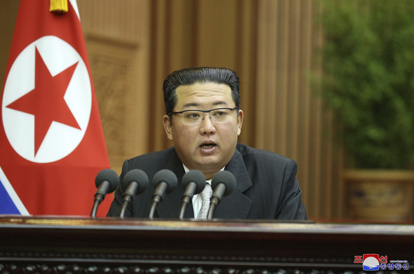 ▲ 시정연설 하는 김정은 북한 노동당 총비서. /뉴시스
