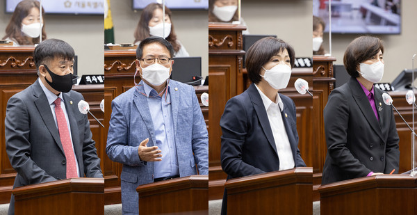 ▲ 경기문 의원-이충현 의원-김현희 의원-정정희 의원.