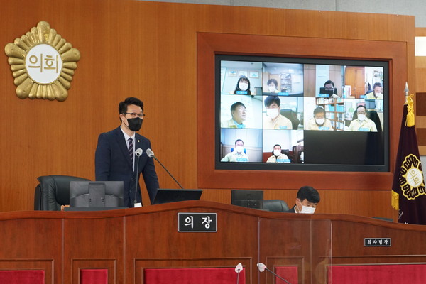 ▲ 오산시의회 제261회 임시회 개회 모습.