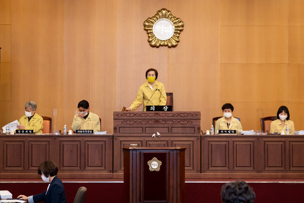 ▲ 제247회 임시회 폐회 모습.