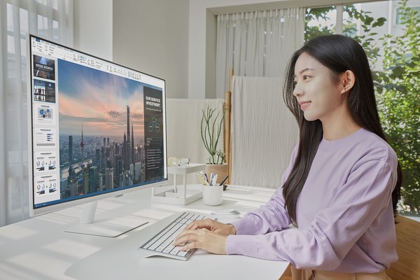 ▲ 삼성전자 스마트 모니터 M7 화이트 에디션. /뉴시스