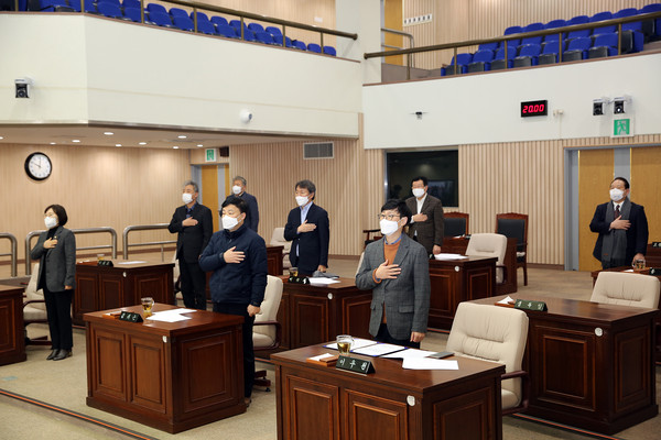 ▲ 제257회 군포시의회 임시회 본회의.