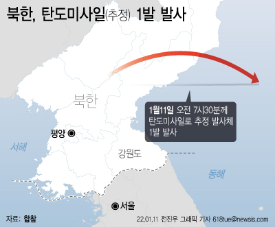 ▲ 북한 탄도미사일 발사 관련 그래픽. /뉴시스