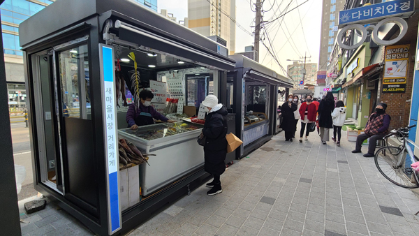 ▲ 설치 후 장사.