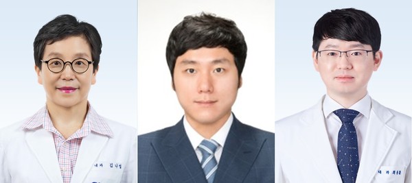 ▲ 분당서울대병원 소화기내과 김나영 교수(좌), 김원석 전문의(중앙), 분당서울대병원 소화기내과 최용훈 교수(우).