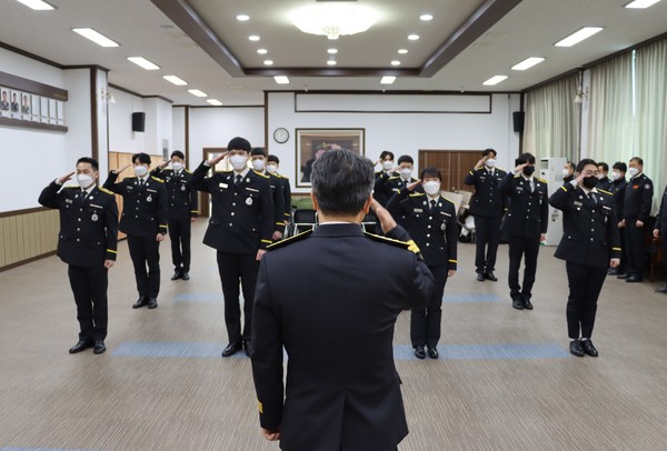 ▲ 이천소방서, 신규직원 임용장 수여식.
