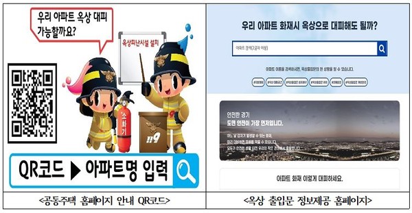 ▲ 옥상 출입구 QR코드.
