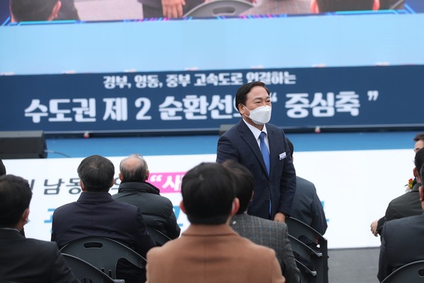▲ 원유민 의장, 이천~오산 고속도로 민간투자사업 개통행사 참석.
