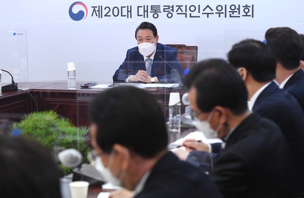 ▲ 윤석열 대통령 당선인이 발언하고 있다. /뉴시스