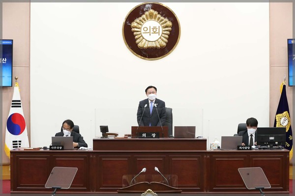 ▲ 제289회 서울특별시 성북구의회 임시회 제1차 본회의 개회식.