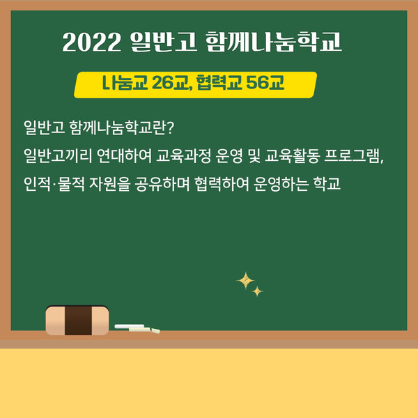 ▲ '일반고 함께나눔학교' 사업 안내문.