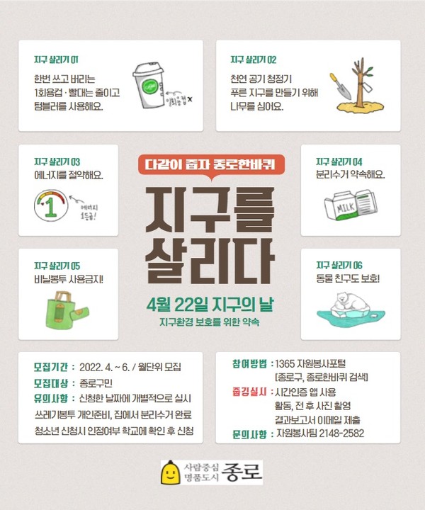 ▲ 다같이 줍자 종로한바퀴 포스터.