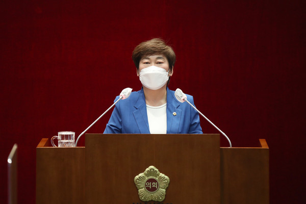 ▲ 최미경 의원 5분발언 사진.