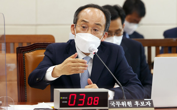 ▲ 추경호 경제부총리 겸 기획재정부장관 후보자. /뉴시스