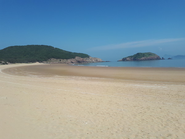 ▲ 굴업도 해안쓰레기 수거작업 완료 모습.