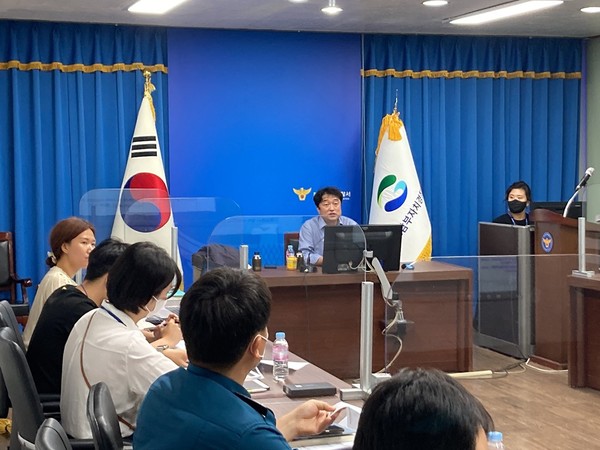 ▲ 찾아가는 순회교육 진행중인 모습.