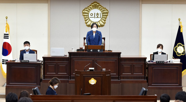 ▲ 제250회 임시회 제1차 본회의.