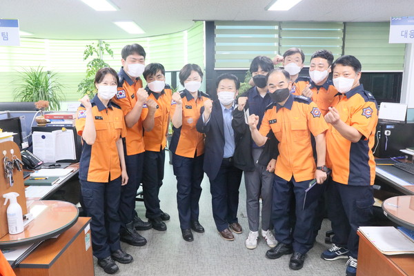 ▲ 시흥소방서 방문한 문정복 국회의원.