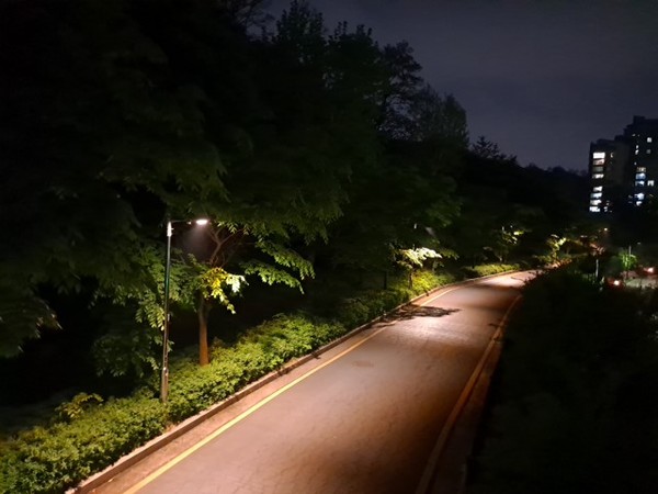 ▲ 동작구 상도로50길 도로 LED보안등으로 교체 후 모습.