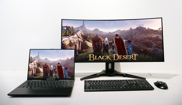▲ 삼성디스플레이가 '게임스컴 2022'에서 선보일 노트북용 OLED 및 모니터용 QD-OLED.
