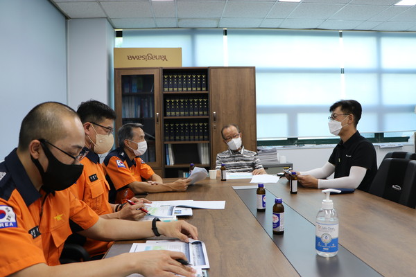 ▲ 검준산업단지 소방안전컨설팅 진행 모습.