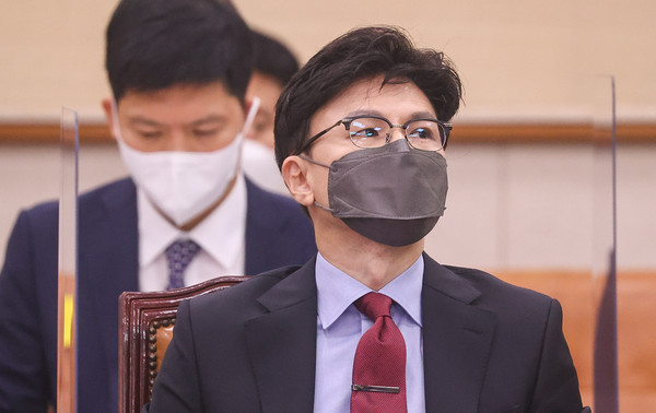 ▲ 법사위 출석한 한동훈 장관. /뉴시스