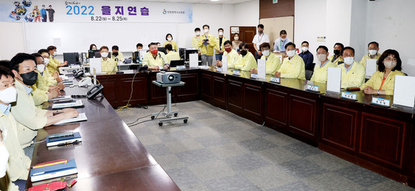 ▲ 교육위원회 인천광역시교육청 을지훈련 격려방문 모습.