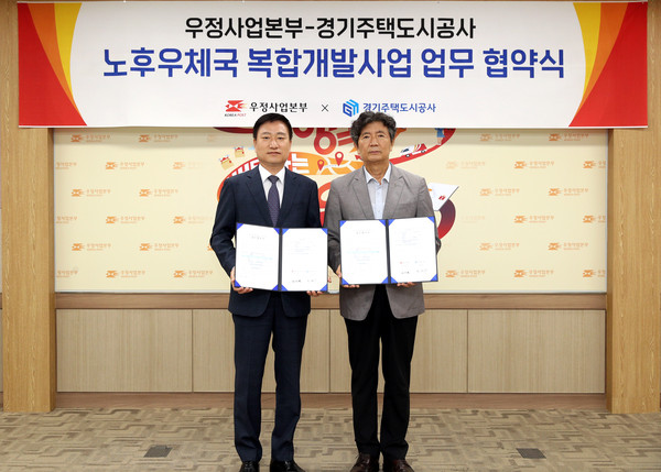 ▲ GH-우정사업본부 노후우체국 복합개발사업 업무 협약식.