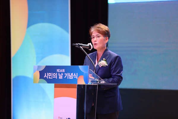 ▲ 축사하는 송미희 의장.