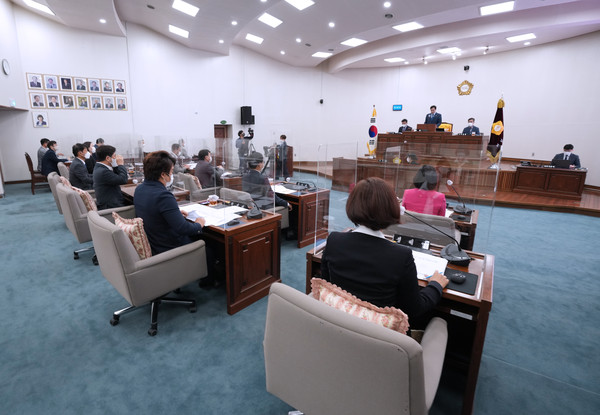 ▲ 제315회 하남시의회 제1차 정례회 제2차 본회의.